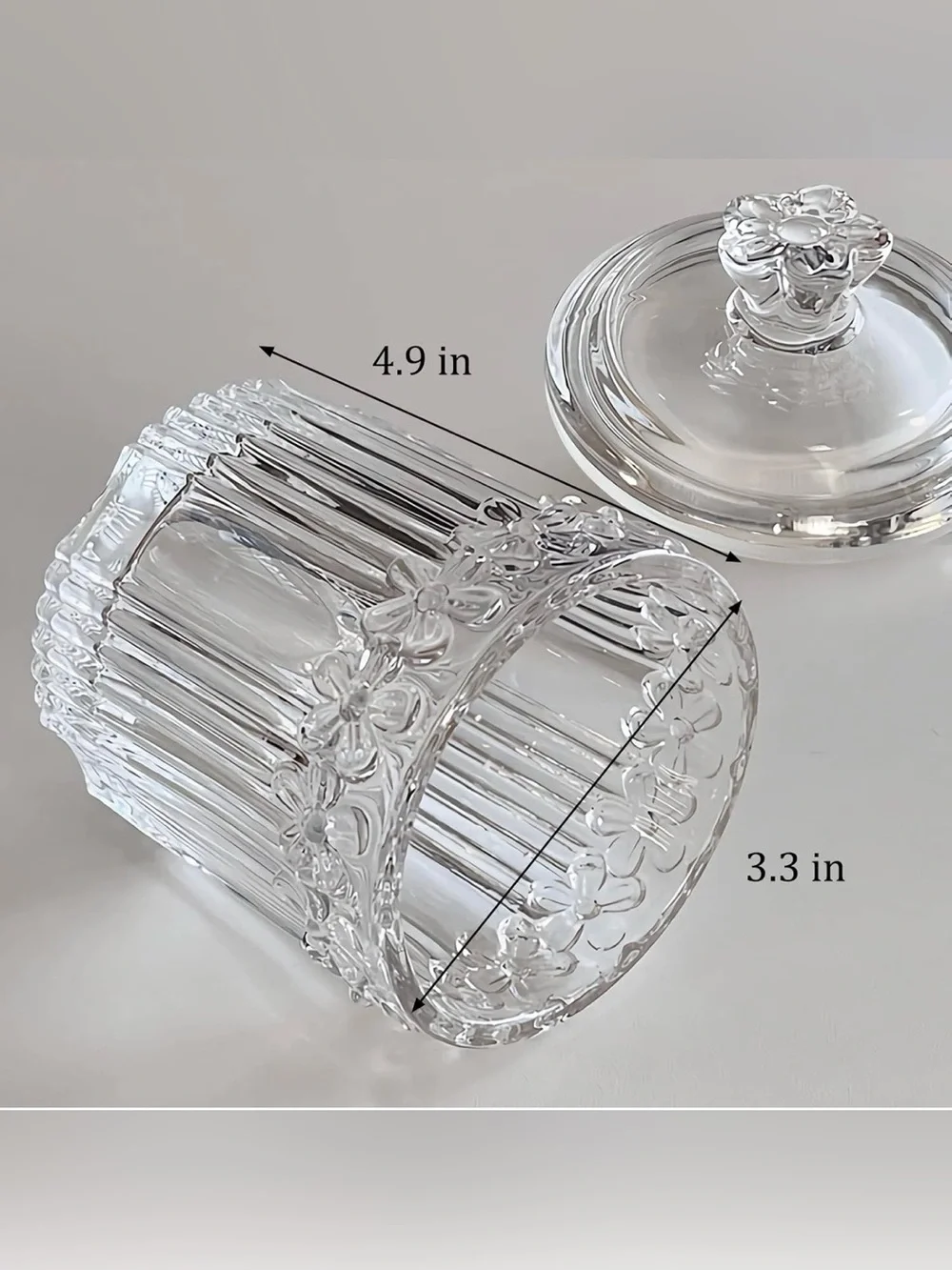 2 Pack Qtip Holder Glass Apothecary Jars with Lids